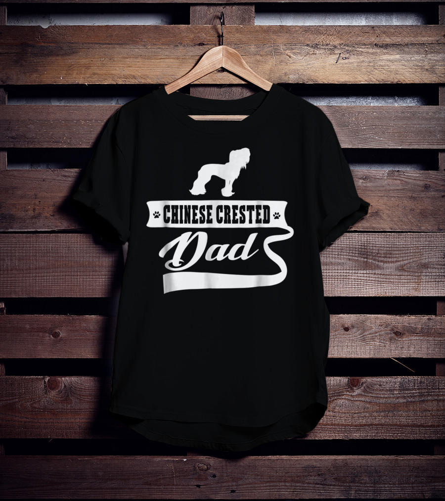 Chinese Crested Dog Dad Mens Animal Dogs T-Shirt
