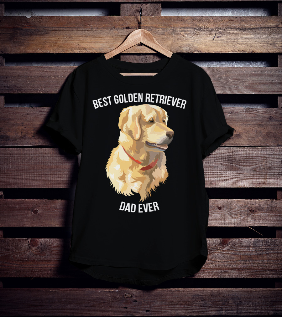 BEST GOLDEN RETRIEVER DAD EVER Retriever Dog Mens77 T-Shirt