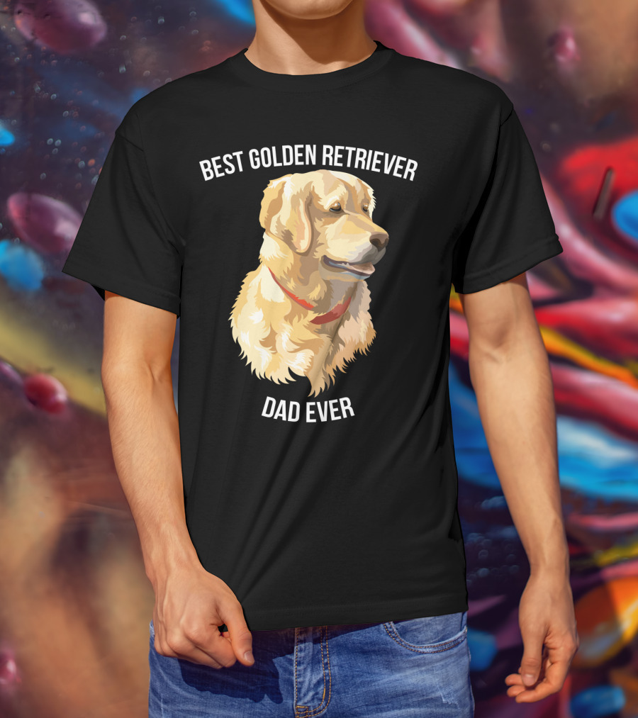 BEST GOLDEN RETRIEVER DAD EVER Retriever Dog Mens77 T-Shirt