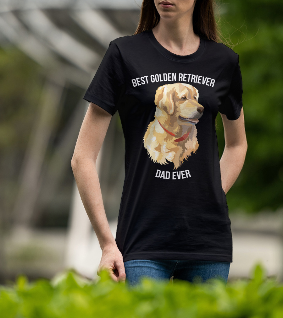 BEST GOLDEN RETRIEVER DAD EVER Retriever Dog Mens77 T-Shirt