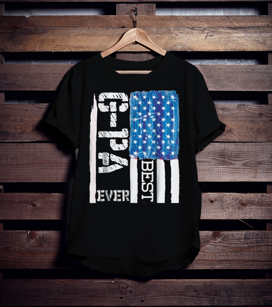 Best GPa Ever Distressed American Flag Best T-Shirt