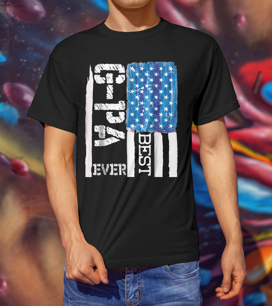 Best GPa Ever Distressed American Flag Best T-Shirt