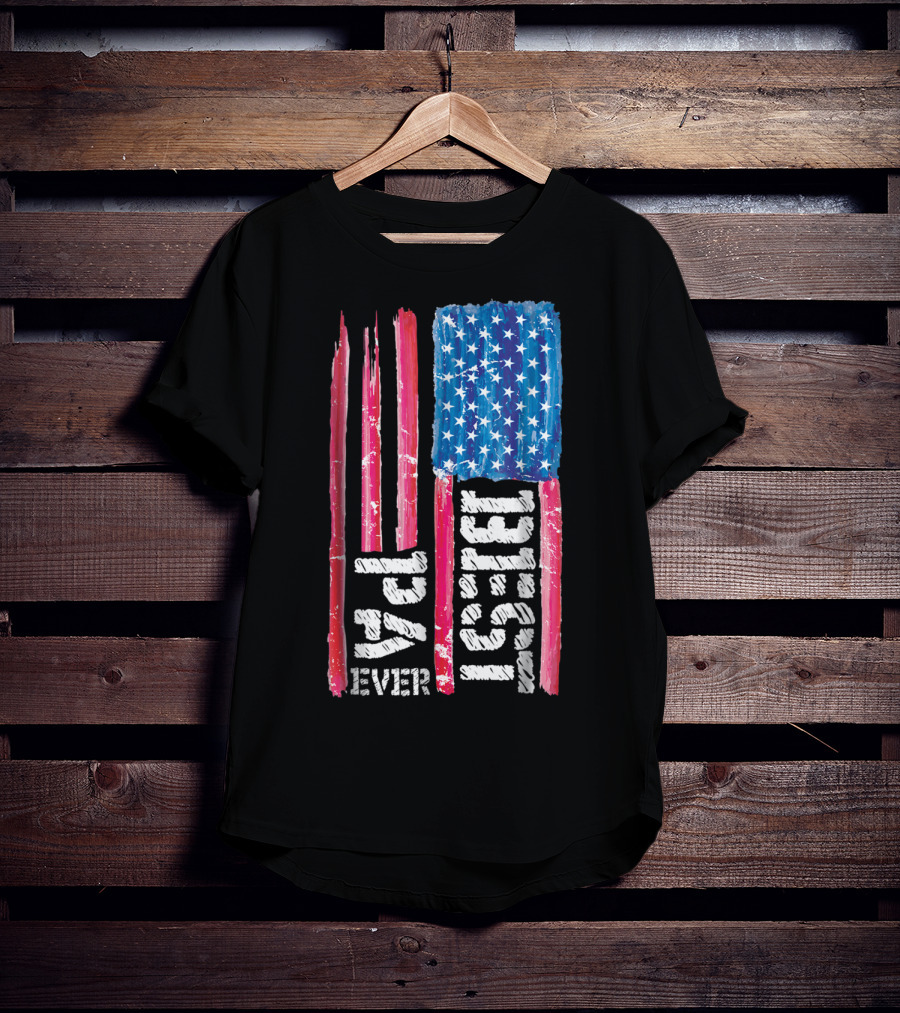Best Pa Ever Distressed American Flag 93 T-Shirt