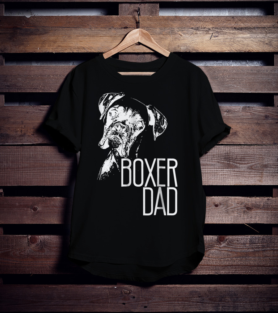 Boxer Dad Dog Face T-Shirt