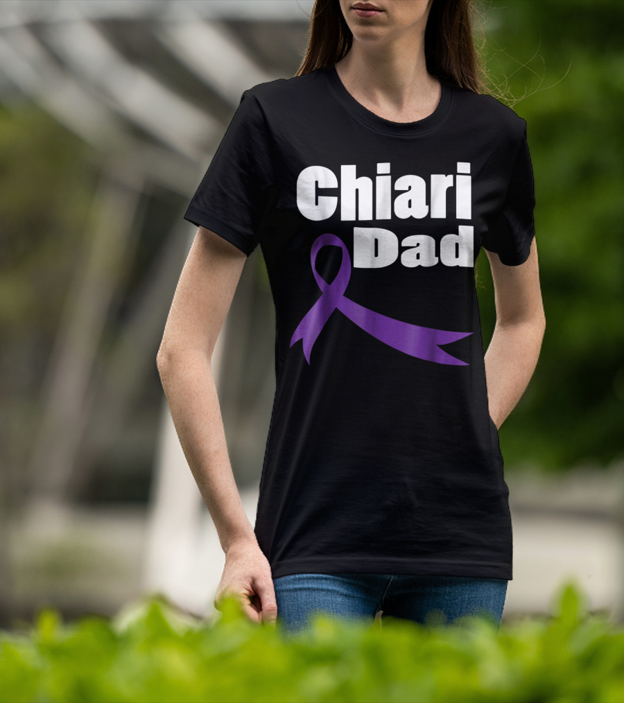 Chiari Malformation Dad Awareness Purple T-Shirt