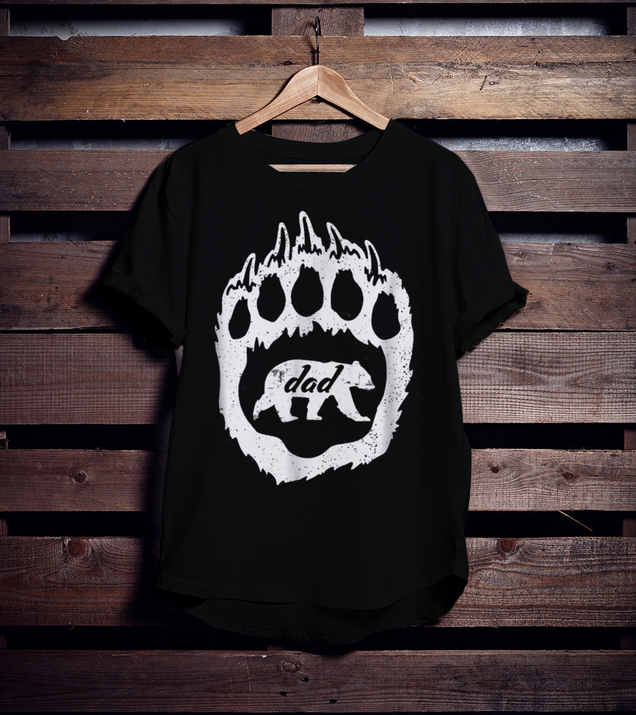 Dad Bear Paw52 Graphic With Bear T-Shirt