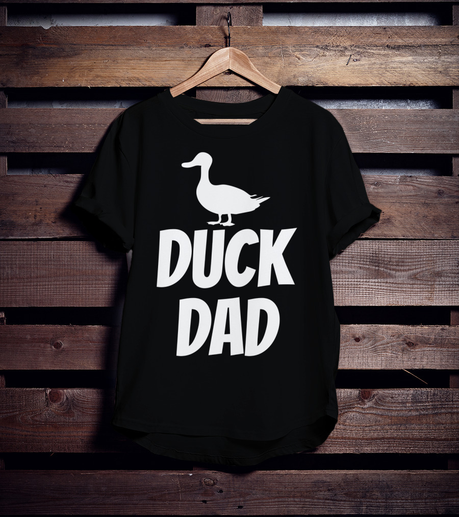 Duck Dad Funny Cute Duck Pet Black42 Duck Dad T-Shirt