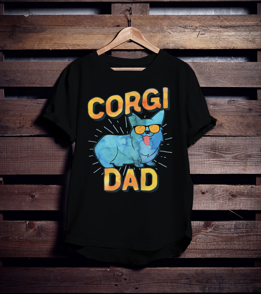 Corgi Dad Men Pembroke Welsh Corgi Sunglasses 85 T-Shirt