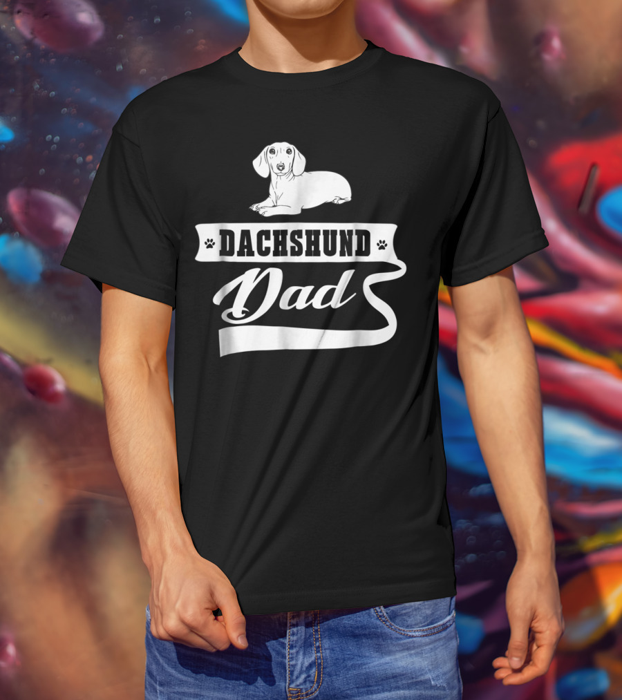 Dachshund Dad Dog Mens Animal Dogs Dachshund Dad T-Shirt