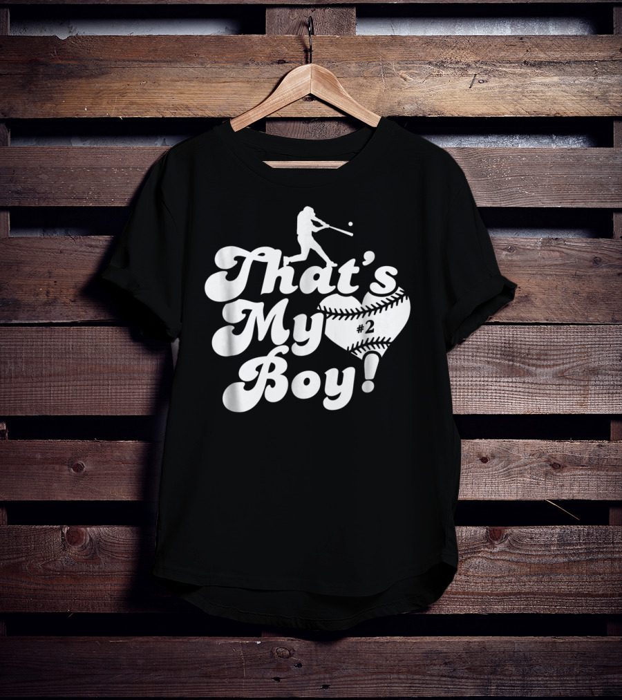 That's My Boy Heart #2 Baseball Player T-Shirt