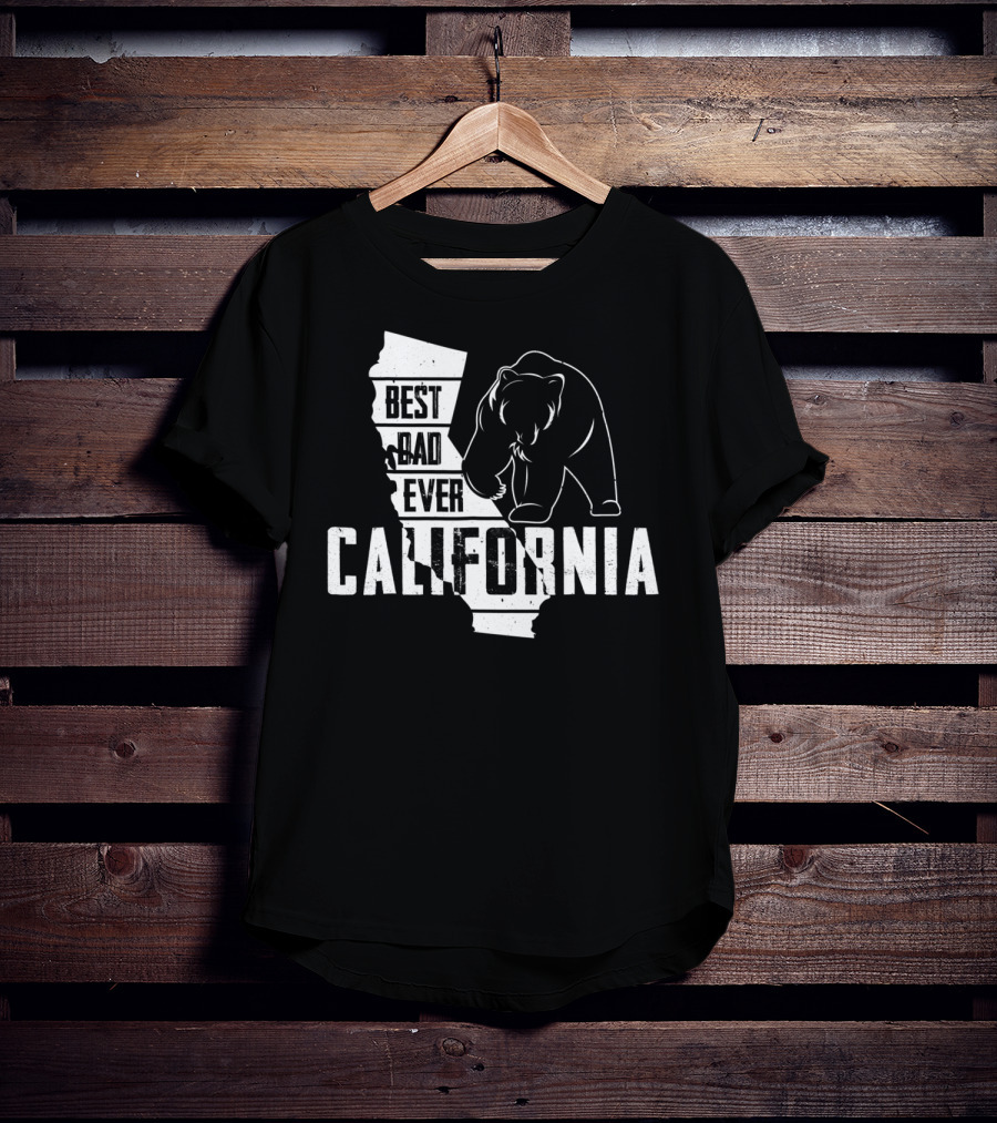Best Dad Ever California Bear State Pride T-Shirt
