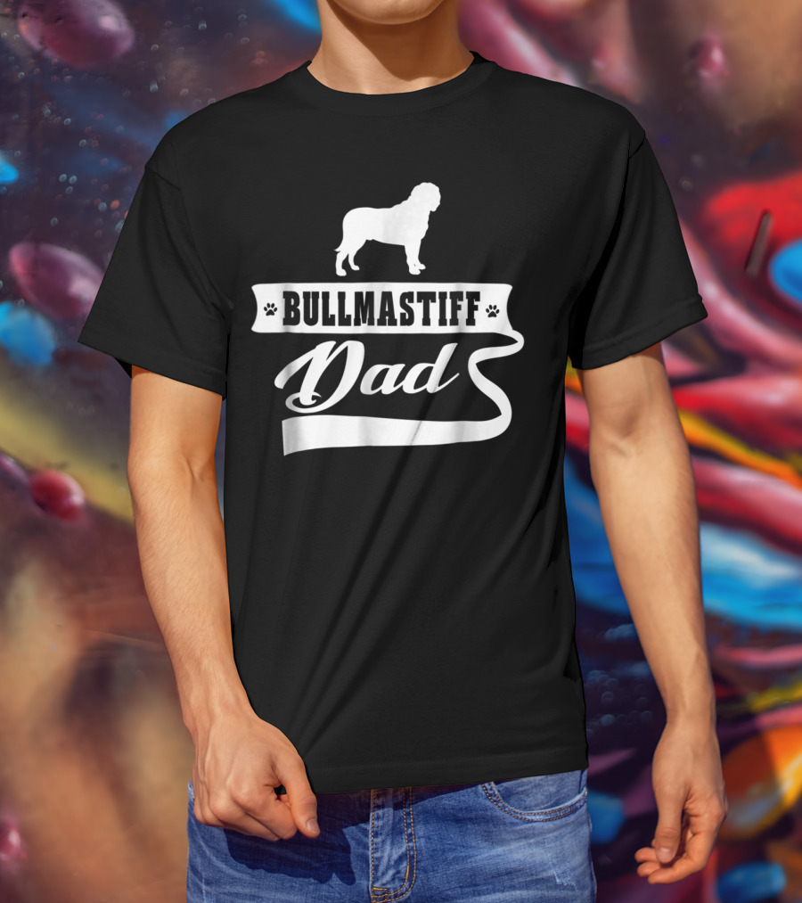 Bullmastiff Dad Dog Mens Animal Dogs T-Shirt