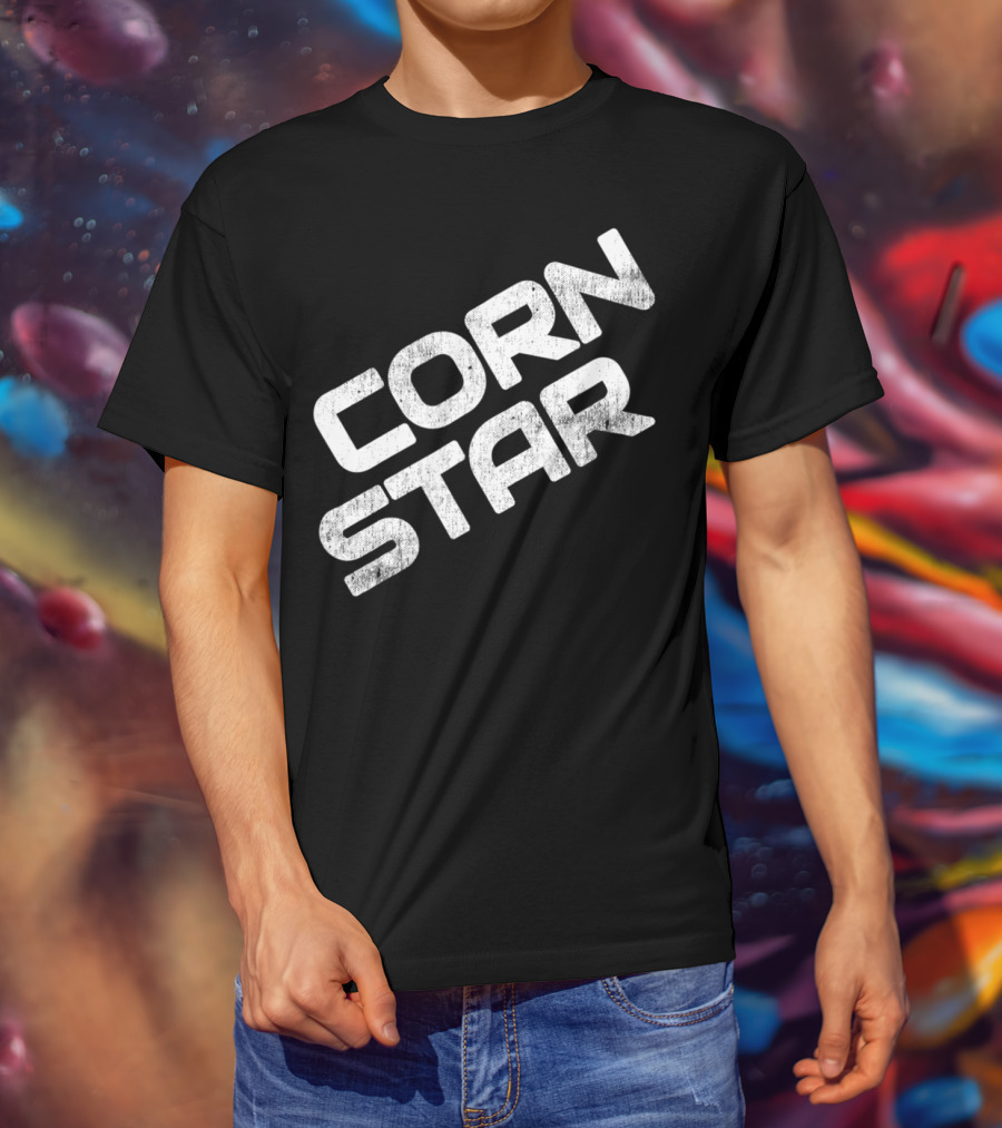 Corn Star Funny Dad Fathers Cornhole Bar Beer Toss Game T-Shirt