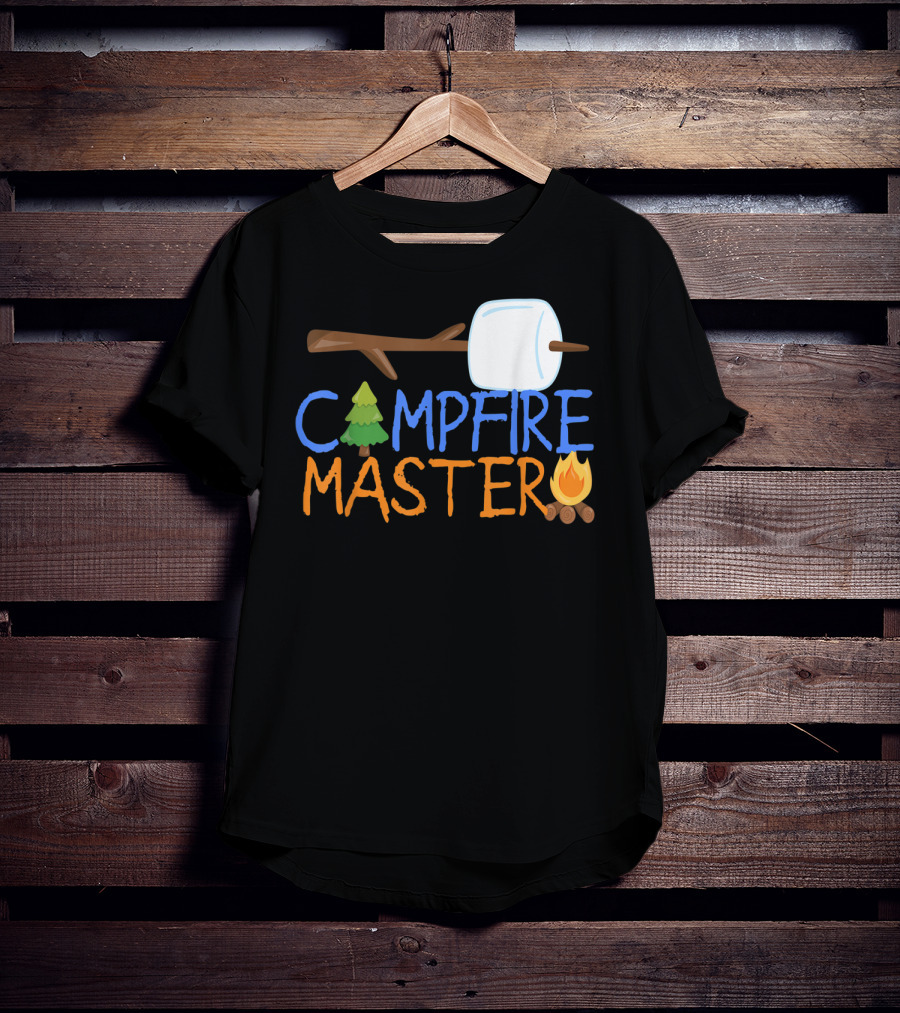 Campfire Master Dad Camping S'Mores Bonfire85 T-Shirt