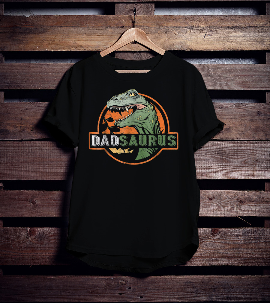 Dadsaurus Funny Rex Dad Saurus Dinosaur Men69 Jurassic Park T-Shirt