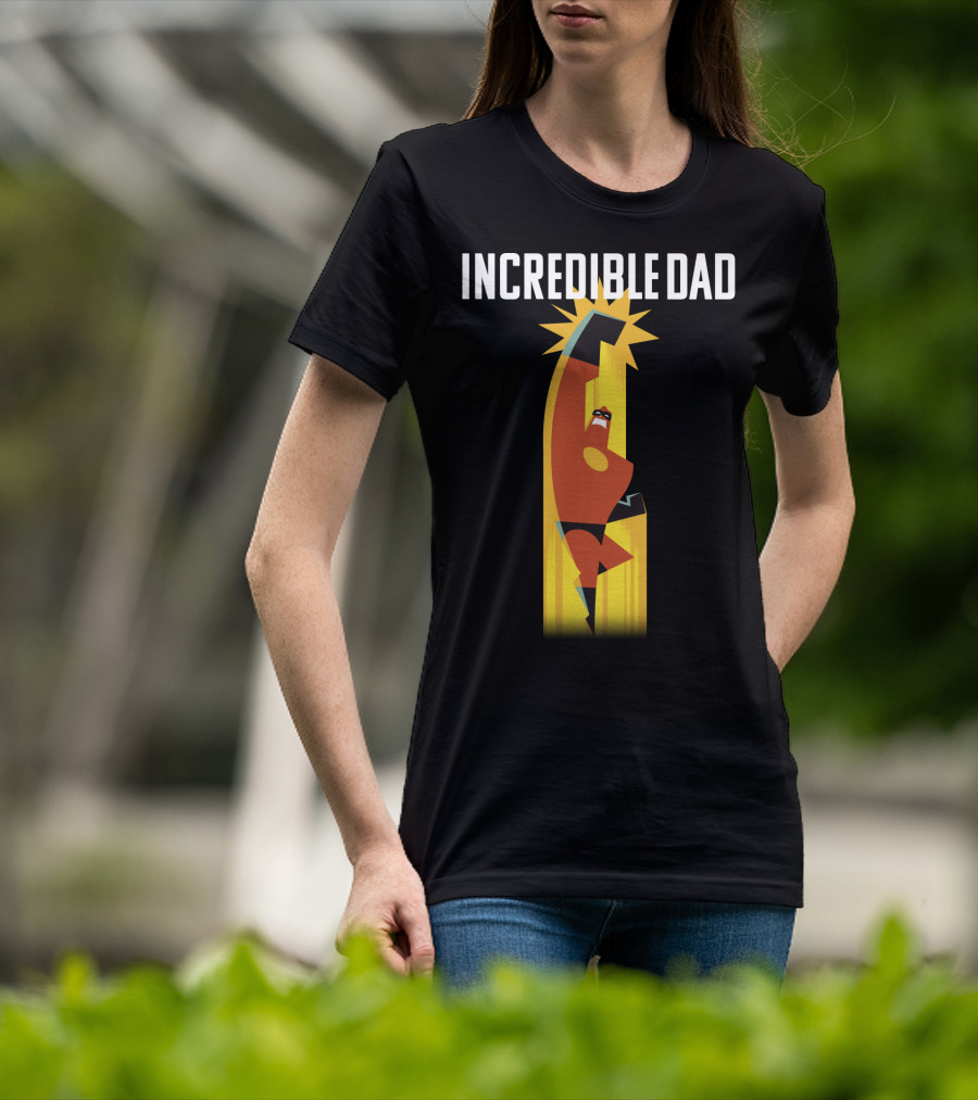 Incredible Dad Disney Pixar Incredibles 2 Dad Powers Superhero Action T-Shirt