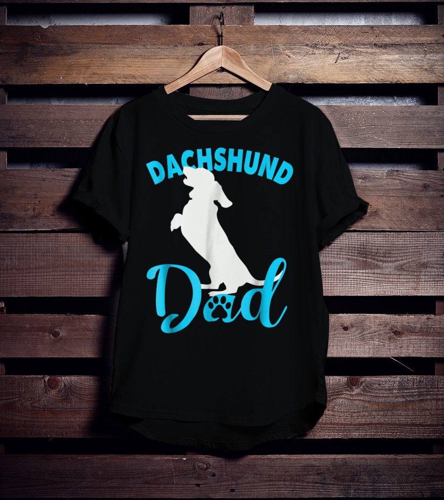 Dachshund Dad Paw Prints T-Shirt
