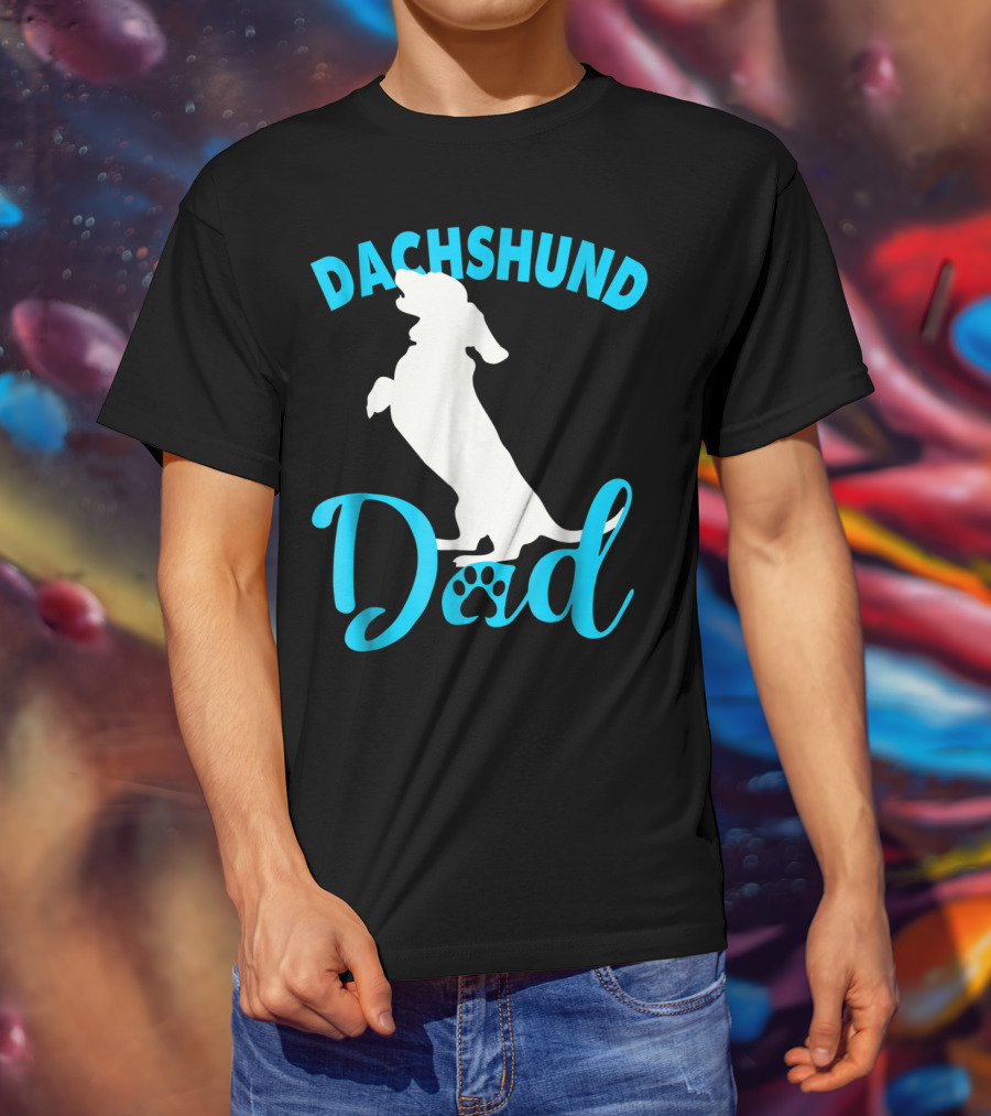Dachshund Dad Paw Prints T-Shirt