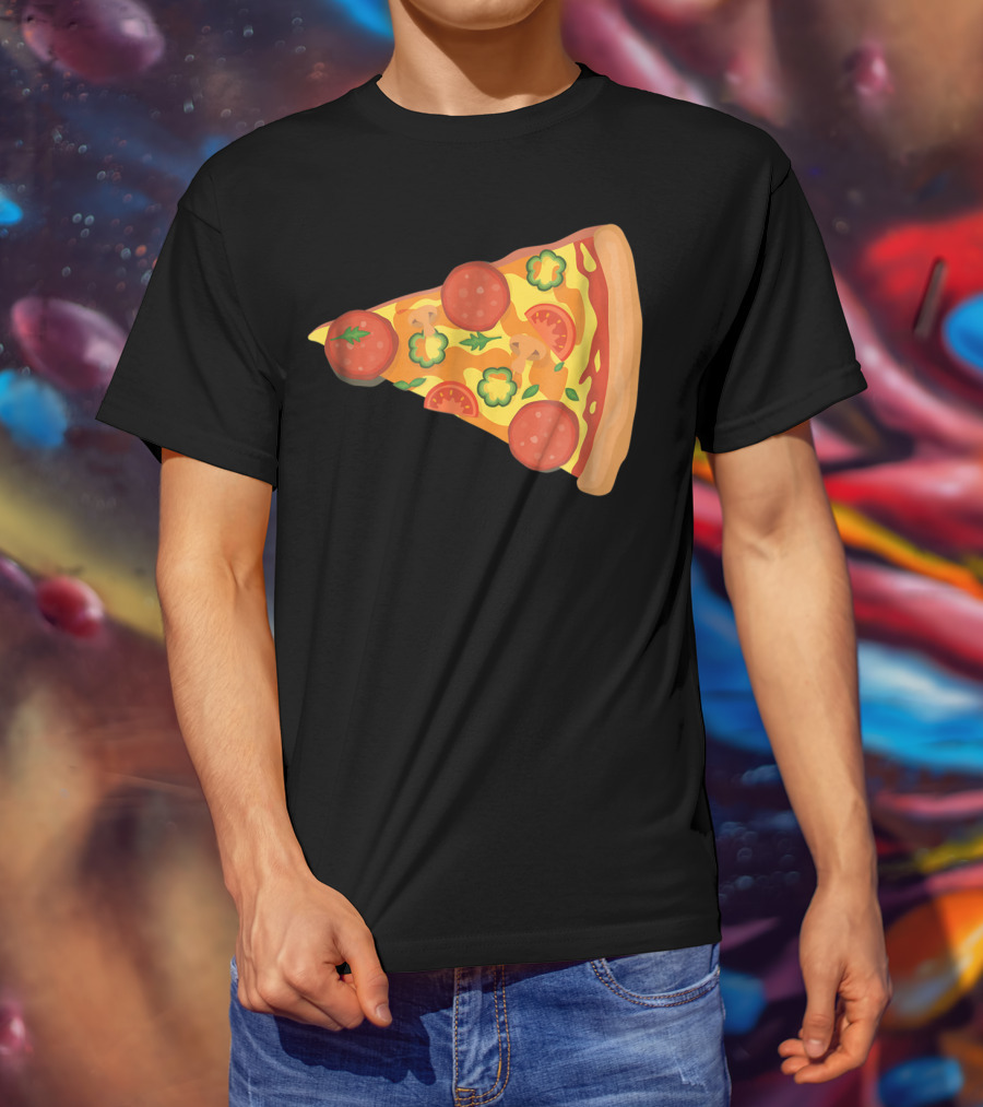 Dad Son Pizza Piece Funny Matching Family 73 Pepperoni Slice T-Shirt