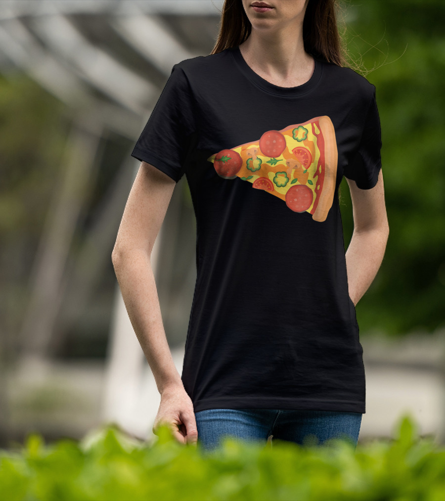 Dad Son Pizza Piece Funny Matching Family 73 Pepperoni Slice T-Shirt