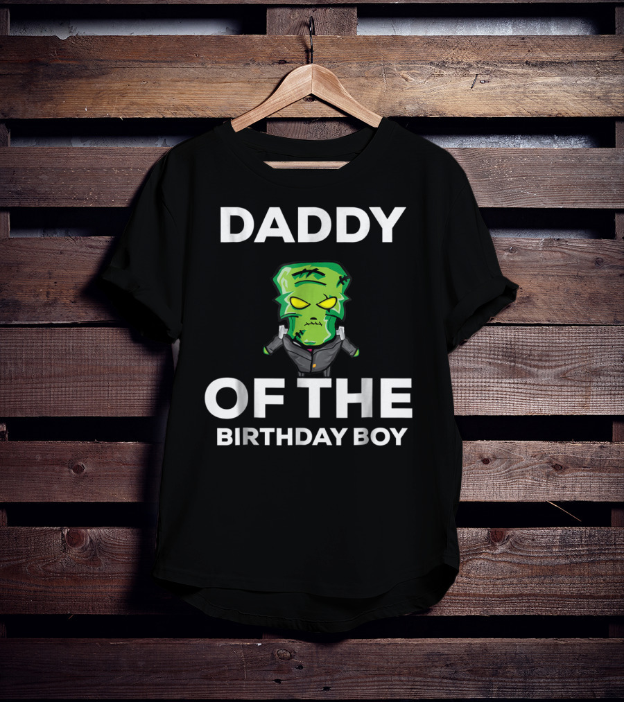 Daddy Of The Birthday Boy Frankenstein Horror T-Shirt