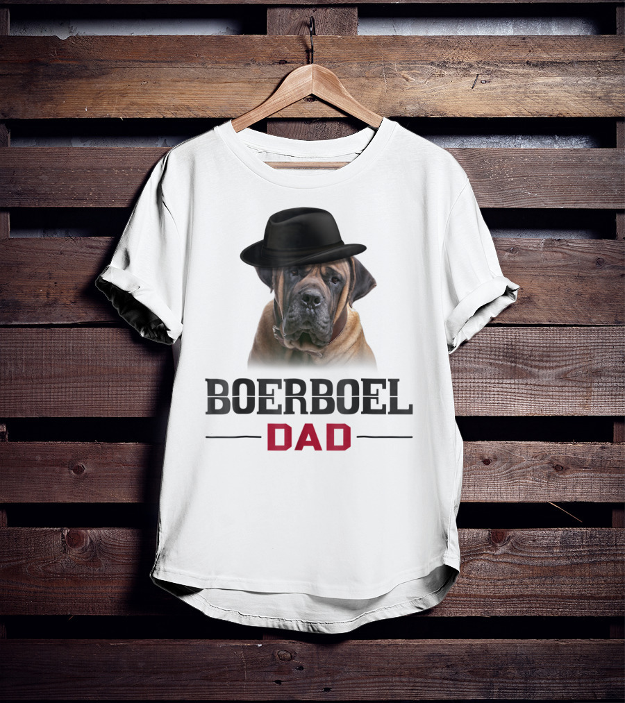Boerboel Dad Hat Wearing Dog Lovers T-Shirt