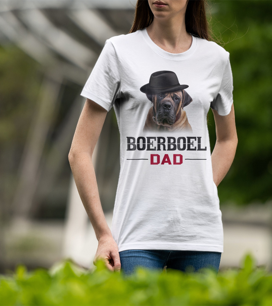 Boerboel Dad Hat Wearing Dog Lovers T-Shirt
