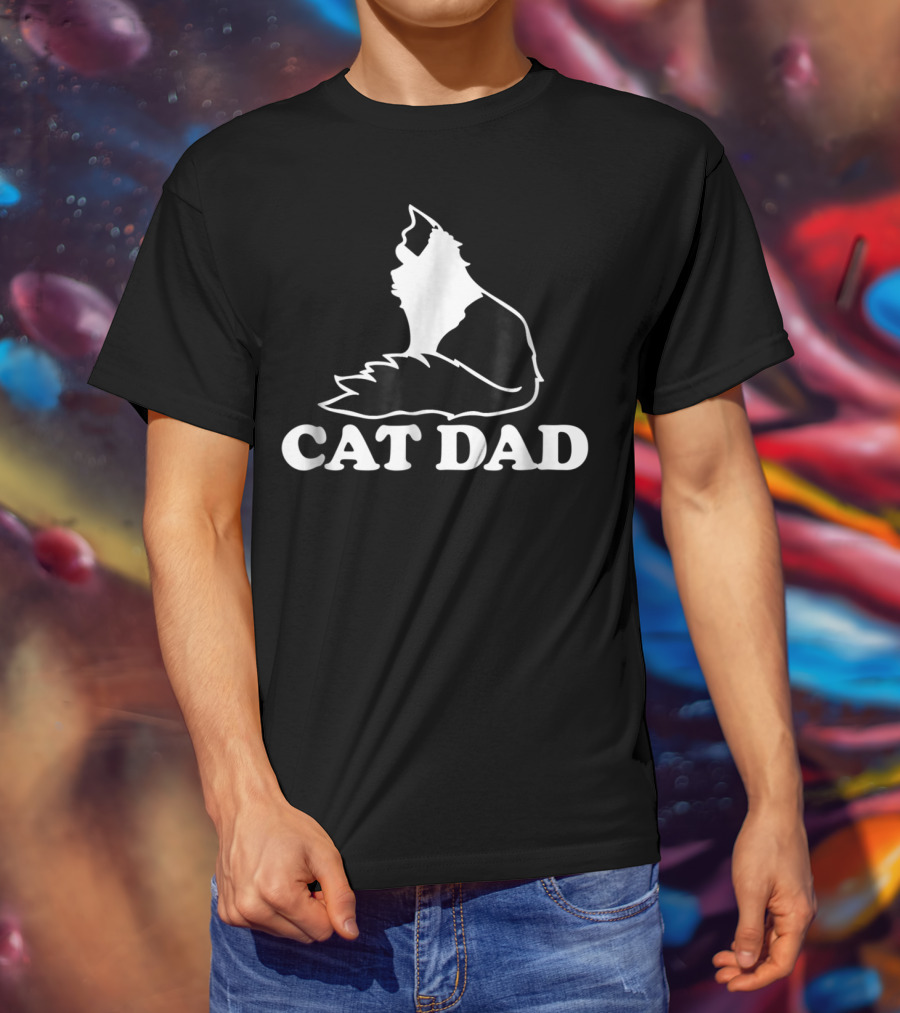Cat Dad Tuxedo Cat Lovers 36 T-Shirt
