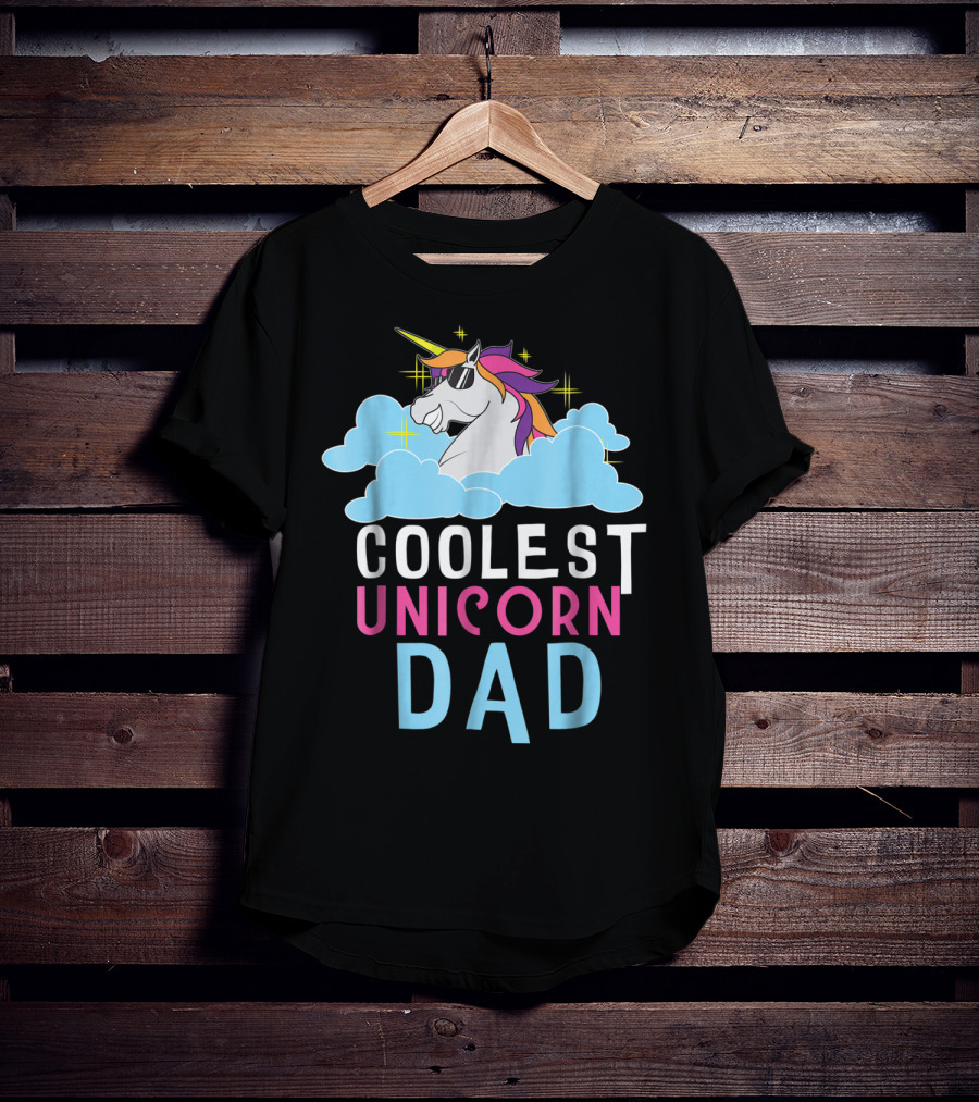 Coolest Unicorn Dad Father Parent Magical T-Shirt