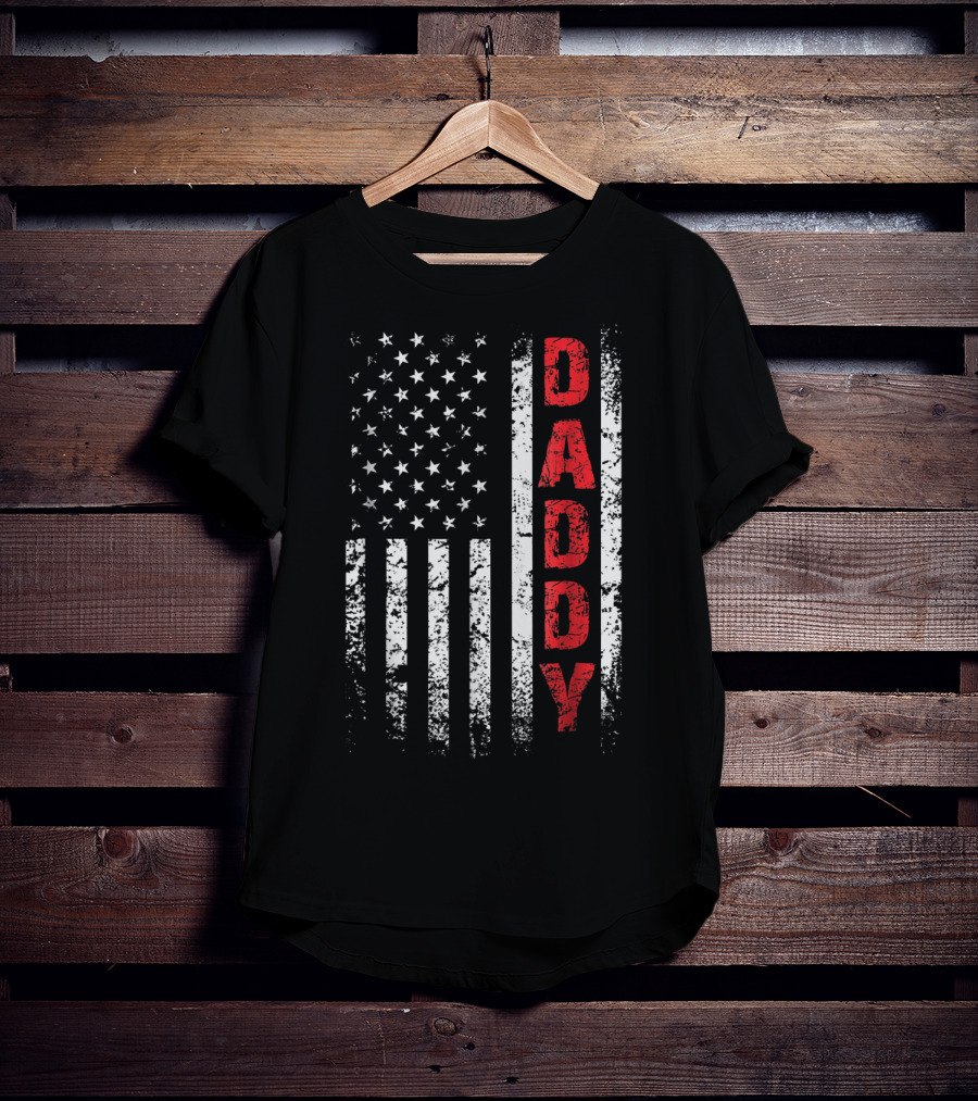 Daddy American Flag Patriotic Dad T-Shirt
