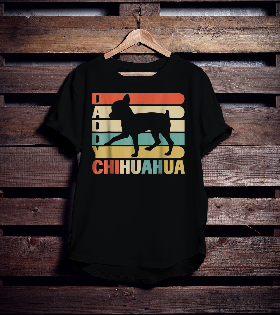 Daddy Chihuahua Vintage Love Dog80 Retro T-Shirt
