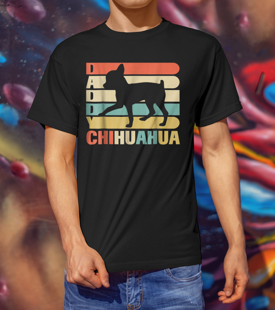 Daddy Chihuahua Vintage Love Dog80 Retro T-Shirt
