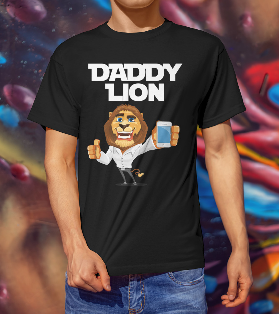 Daddy Lion Daddy Dad Lion Thumbs Up Smartphone T-Shirt