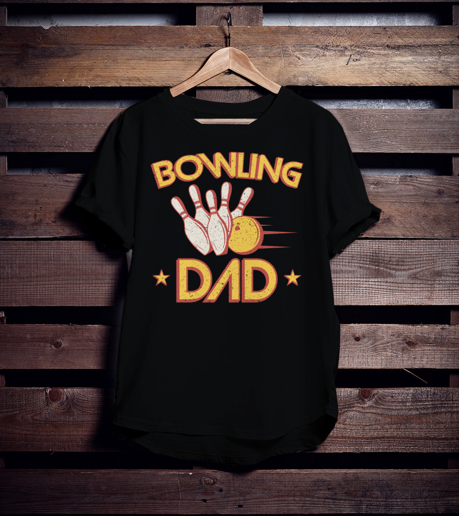 Bowling Dad Vintage Pins Ball86 T-Shirt
