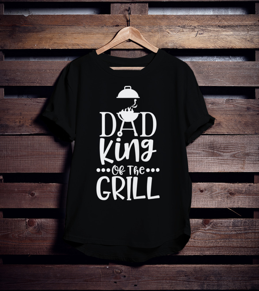 Dad King Of The Grill BBQ Master Grilling Chef T-Shirt