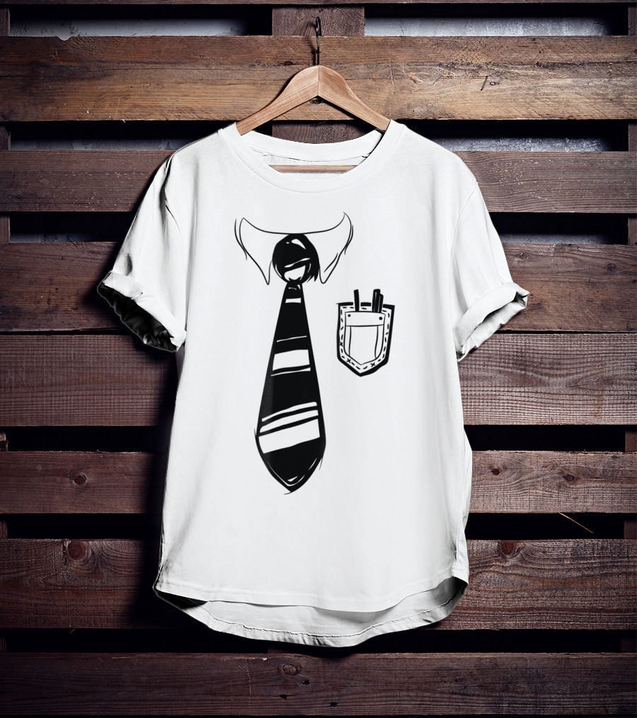 Dad Bod Tie Office Work Blue Collar Worker Cubicle T-Shirt