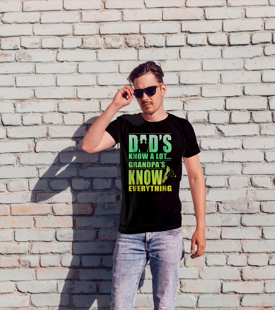 Dad's Know A Lot Grandpa's Know Everything Feather T-Shirt