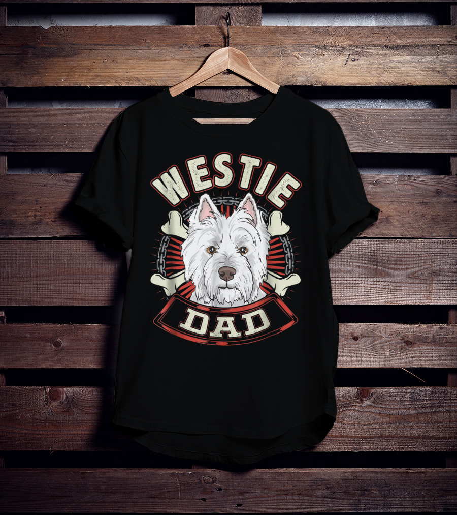Westie Dad Bone Chain T-Shirt