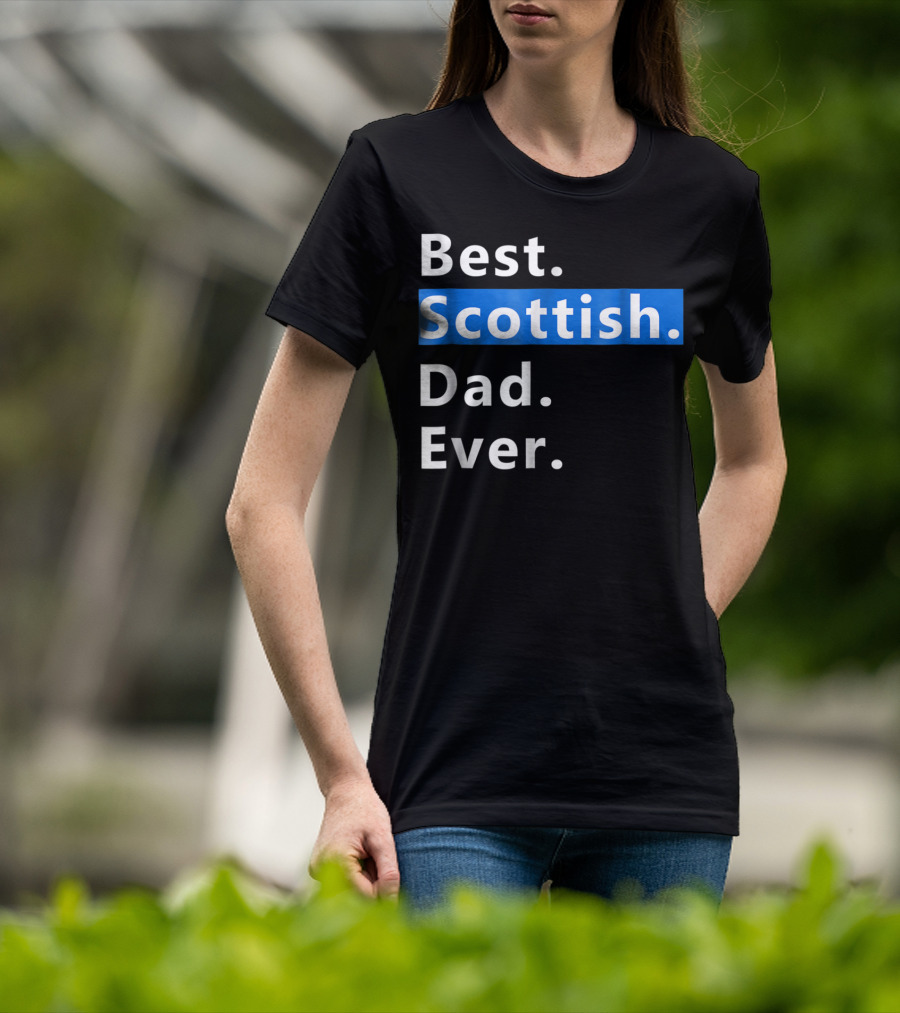 Best Scottish Dad Ever Bold Blue T-Shirt
