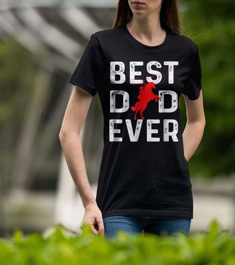 Best Dad Ever Cowboy Rider Iconic T-Shirt