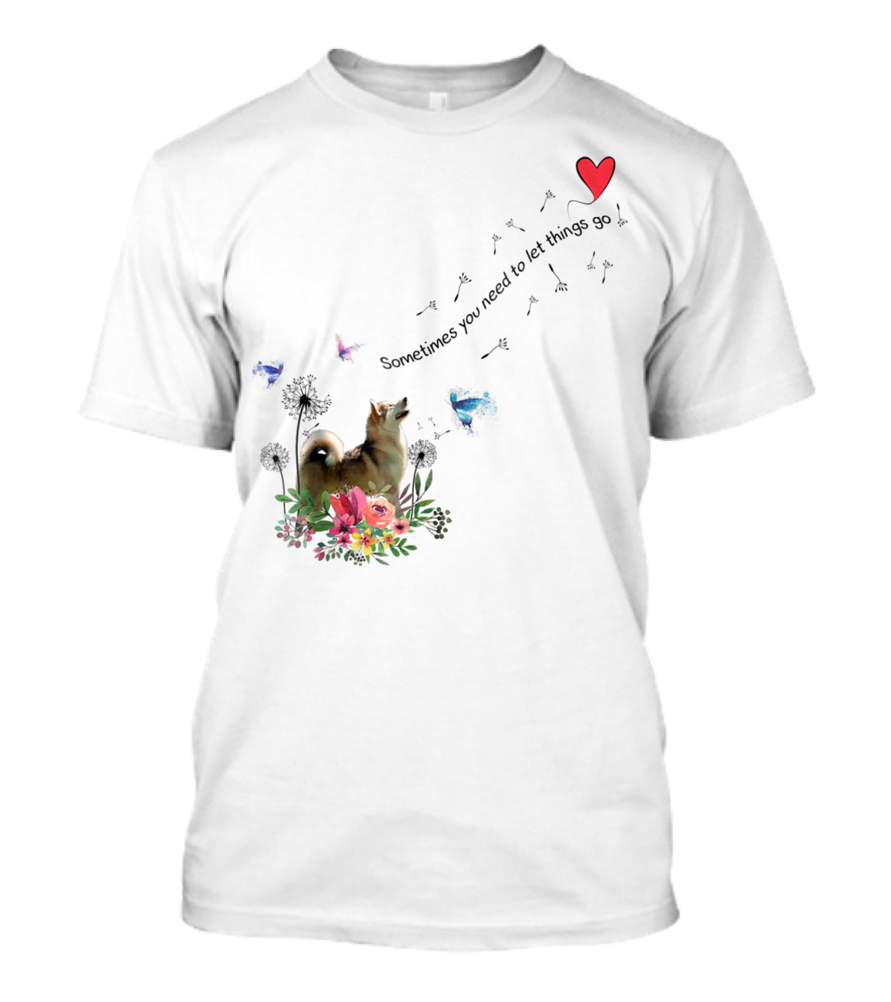 Alaskan Malamute Dog Sometimes You Need To Let Things Go T-Shirt