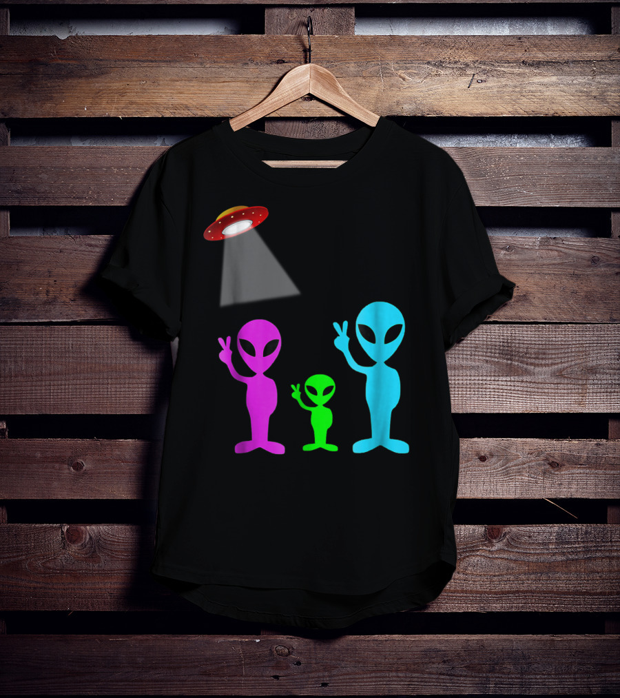 Alien Visitors Fun Space Science Wear Lt88 Peaceful Encounters T-Shirt