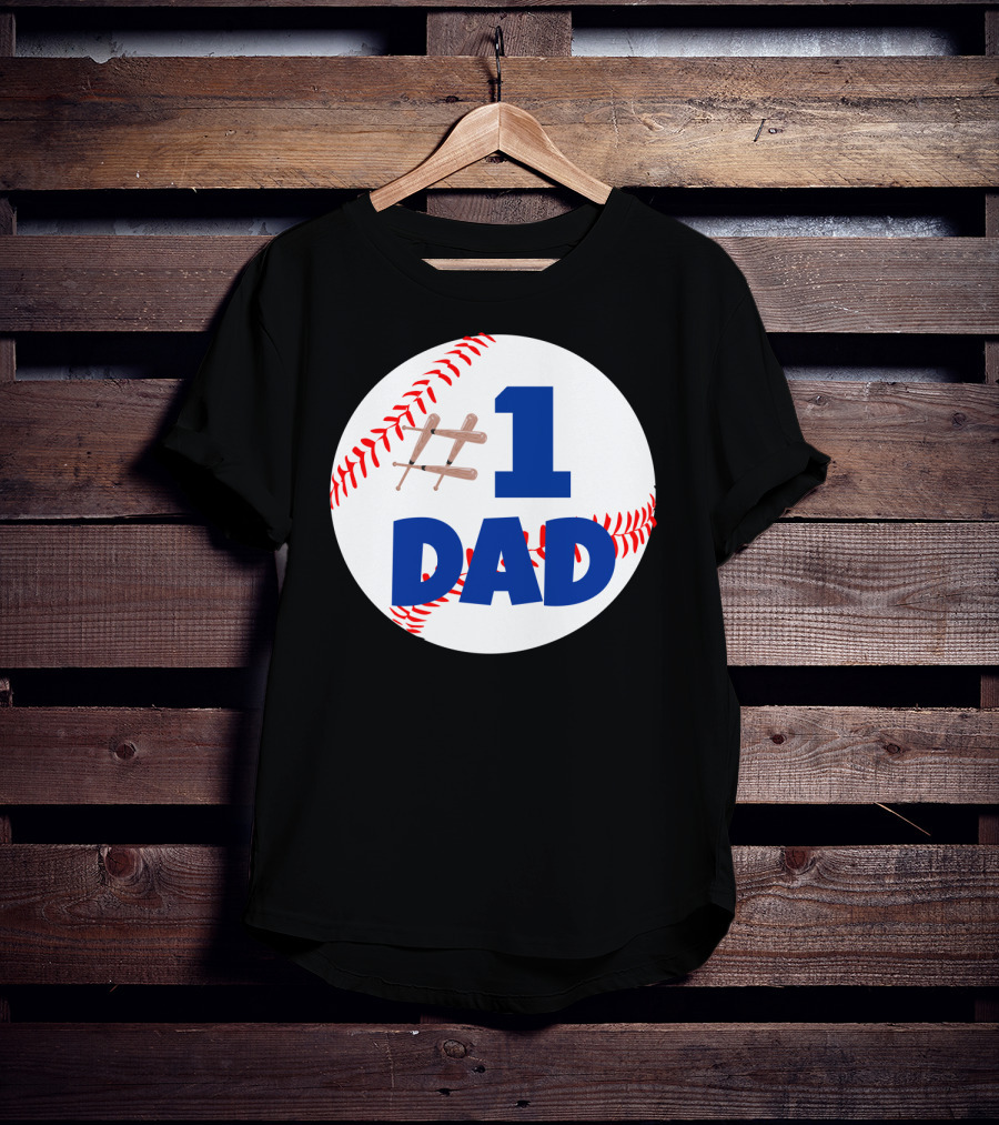 1 Dad Baseball Bats T-Shirt