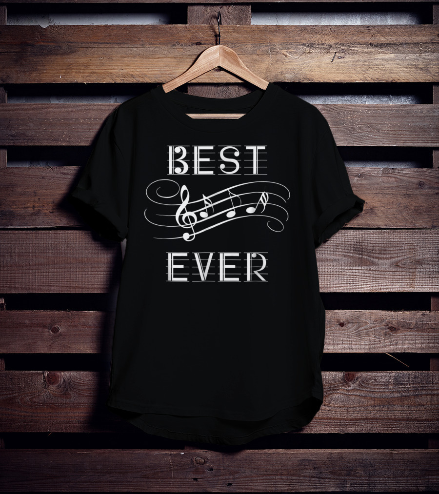 BEST DAD EVER Musical Notes T-Shirt