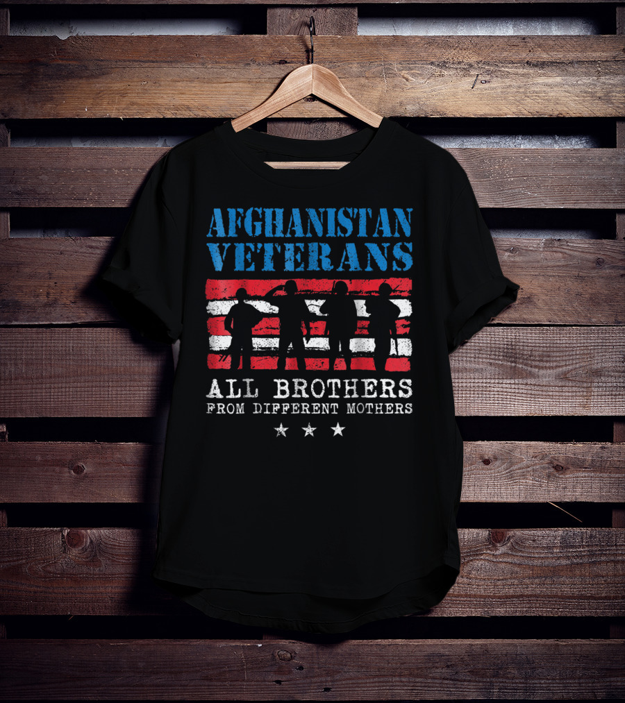 Afghanistan Veterans All Brothers From Different Mothers USA Dad Grandpa Veterans Day T-Shirt