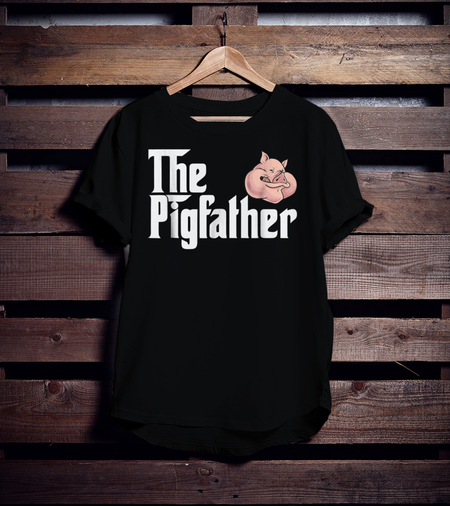 The Pigfather Cute Pig Animal Sleep Piggy Lover Papa T-Shirt