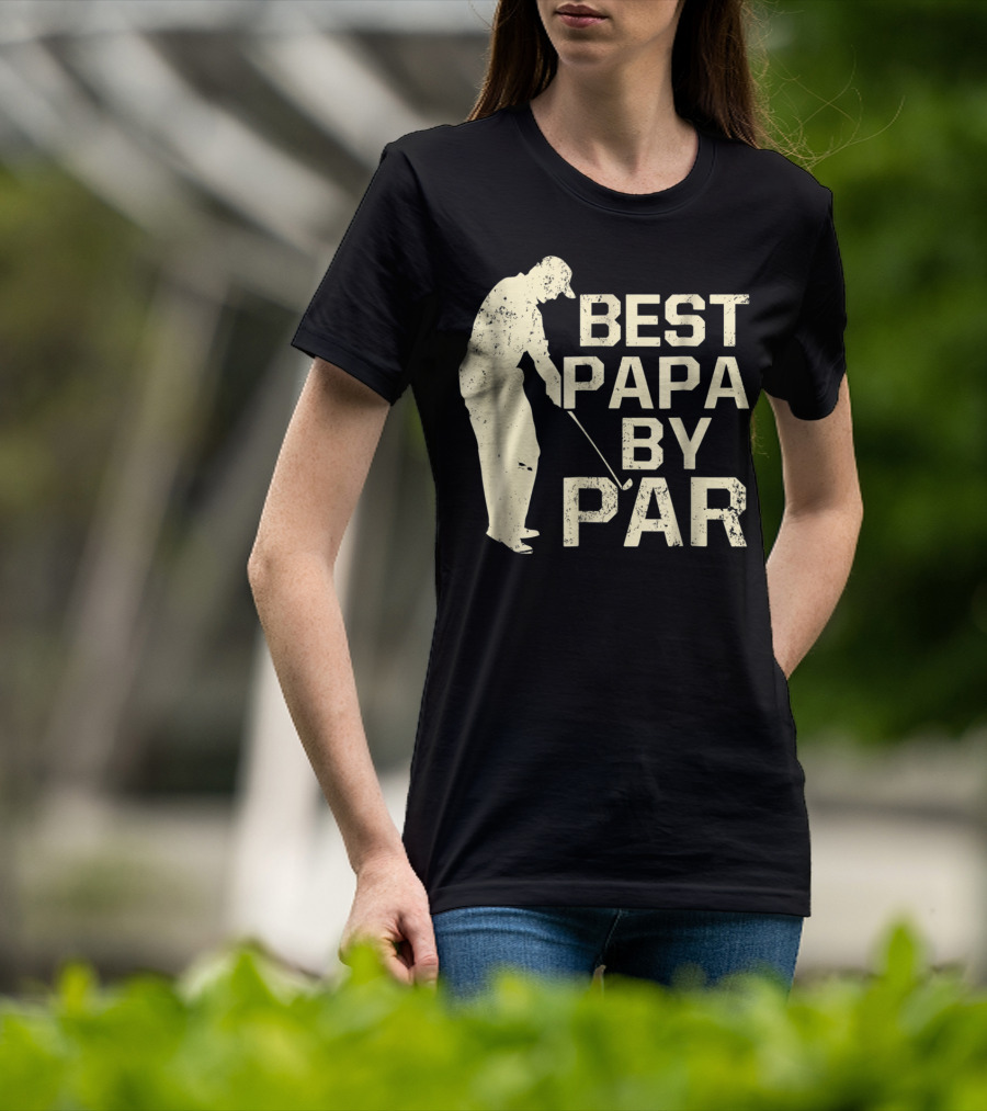 Best Papa By Par Funny Golf T-Shirt