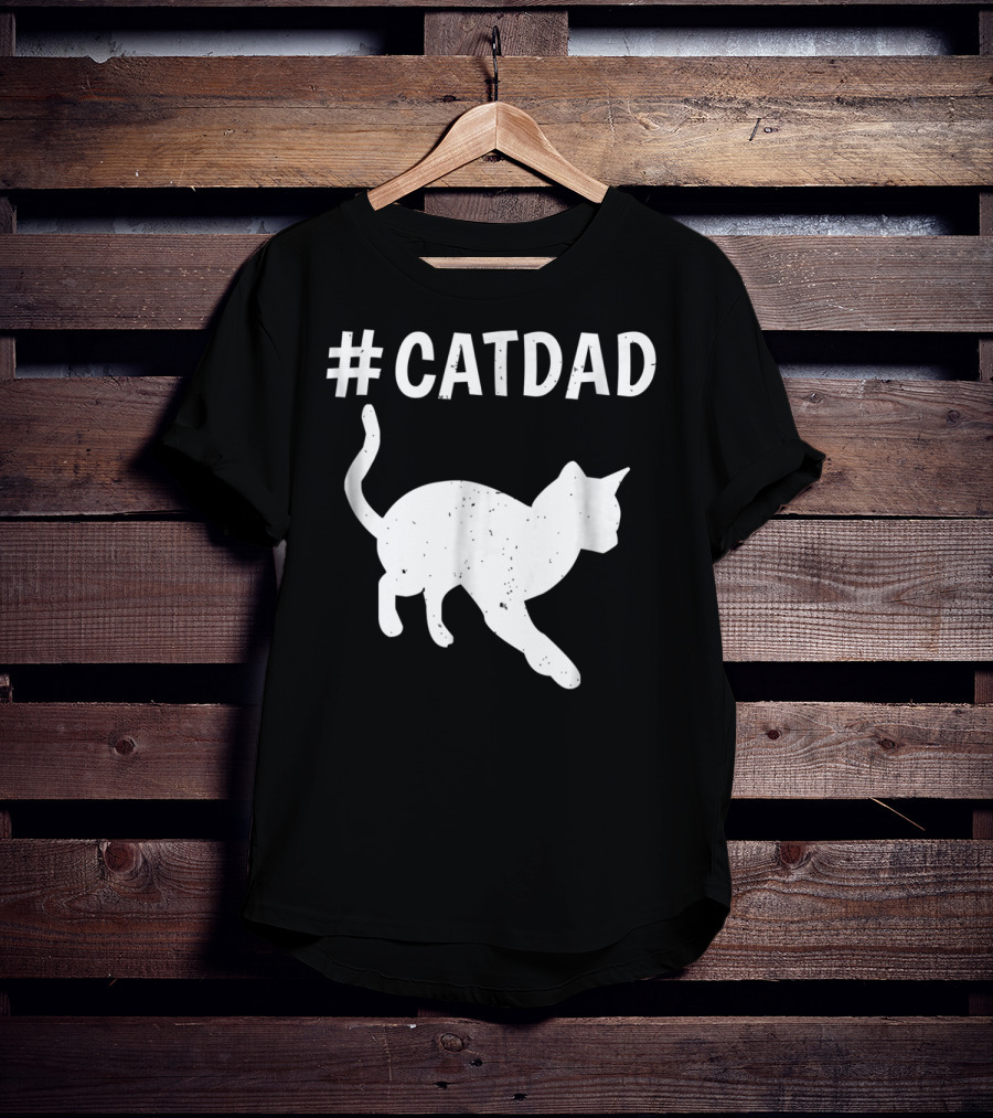 CatDad Hashtag Cat Dad For Cat Owner86 T-Shirt