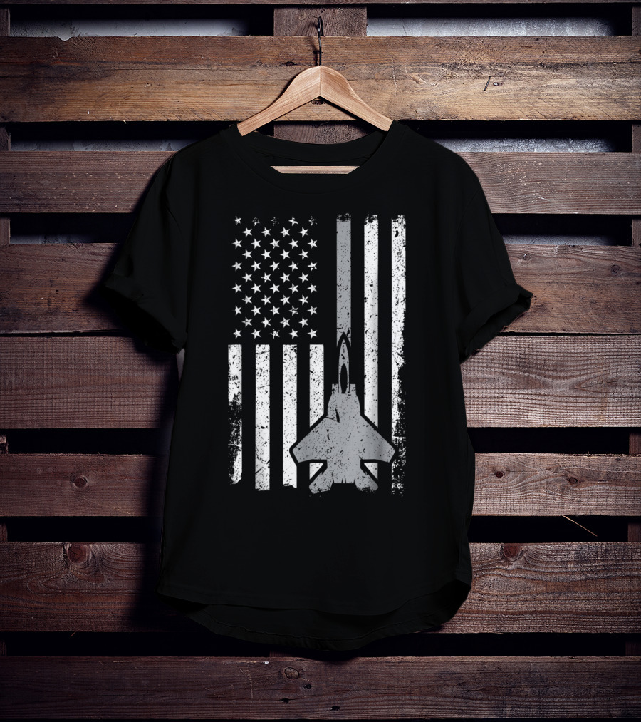 Air Force Veteran Dad Grandpa Uncle Veterans Day American Flag Jet T-Shirt