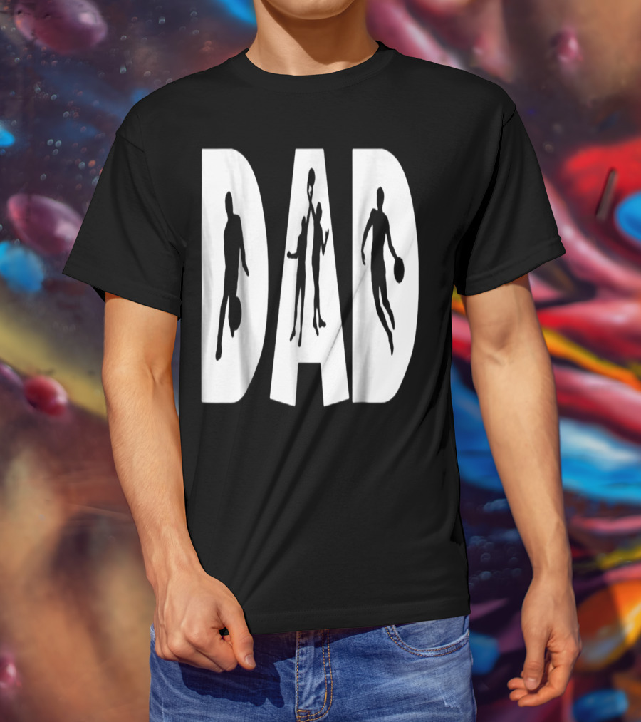Basketball Dad Silhouette Sports Enthusiast Father's T-Shirt